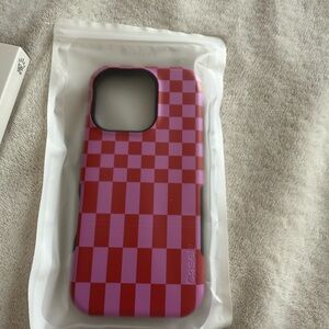 Casely Red and Pink Checkered Phone Case brand new iPhone 16 pro